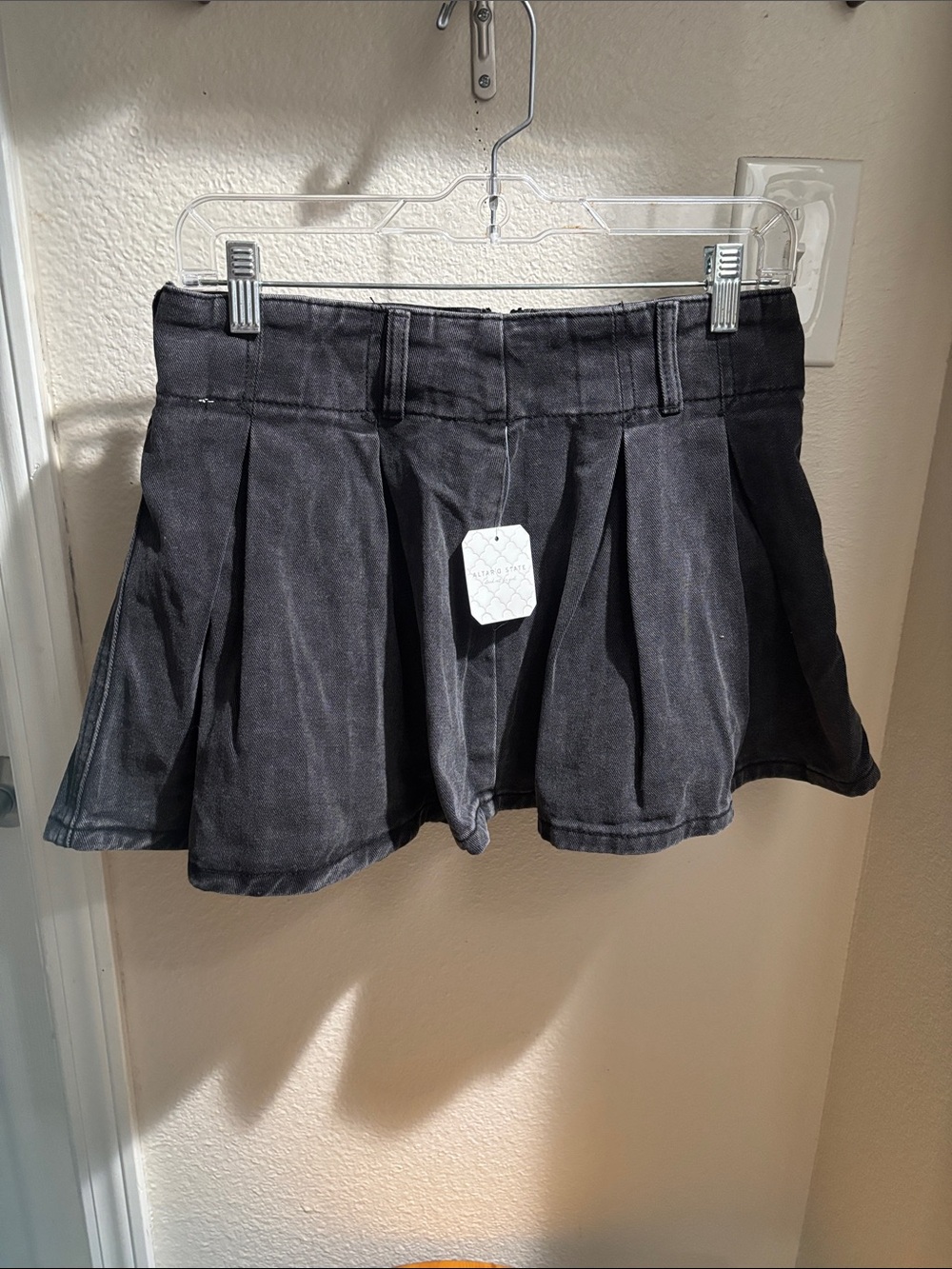 Altar'd State Ash Black Pleated Mini M NWT